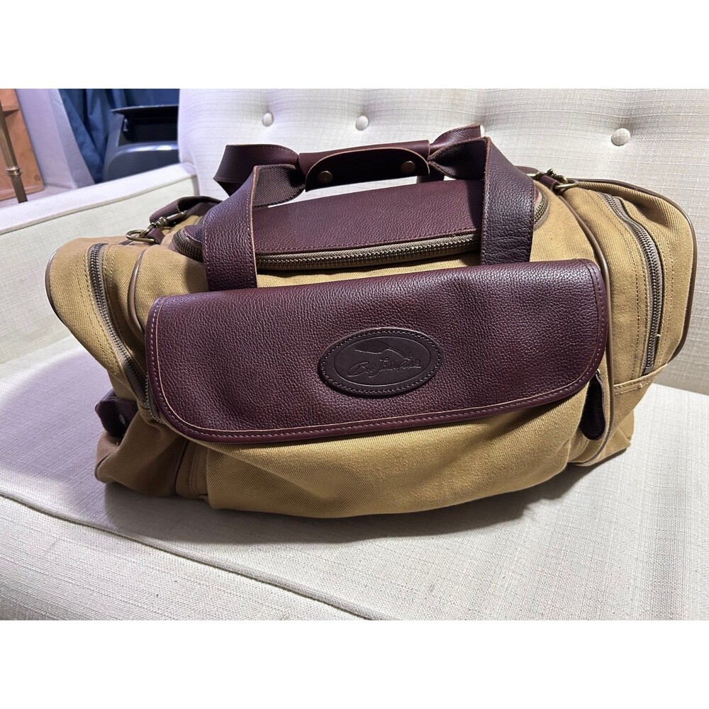 Bob Timberlake 22" Leather Canvas Travel Duffle Bag